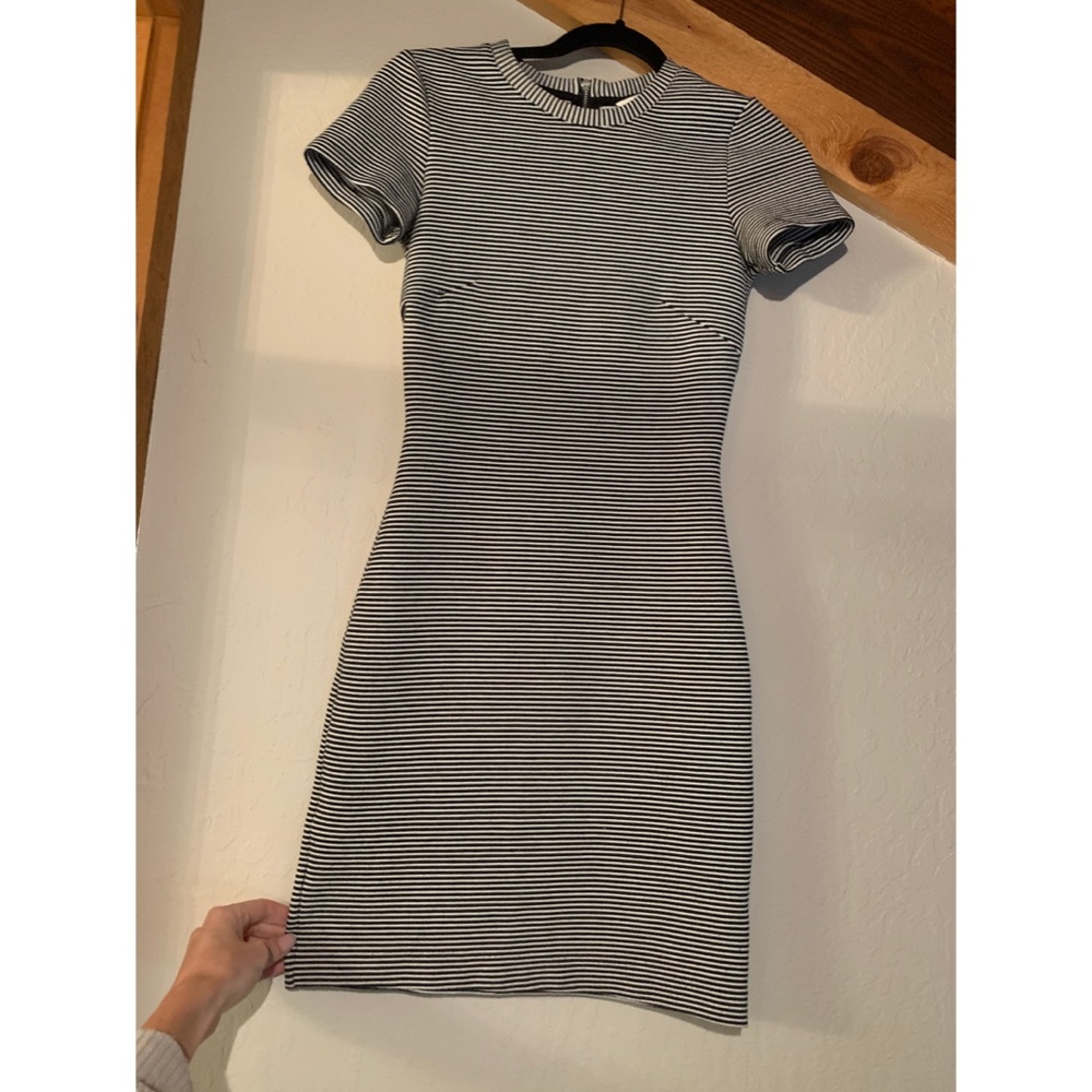 Black + White Striped Dress